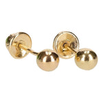 Cargar imagen en el visor de la galería, Broquel Dormilona 4mm Bola Arete Oro Amarillo 14k