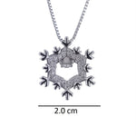 Cargar imagen en el visor de la galería, Dije Collar De Plata 0.925 Copo De Nieve Collar 11