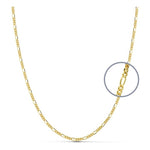 Cargar imagen en el visor de la galería, Cadena Oro 10k Figaro 3_1 Ultraligera 55cm 3.0mm