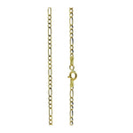 Cargar imagen en el visor de la galería, Cadena Oro 10k Figaro 3_1 Ultraligera 50cm 3.0mm