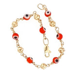 Cargar imagen en el visor de la galería, Pulsera Oro 14k Ojo Turco 14cm