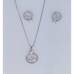 Cargar imagen en el visor de la galería, Juego Dije Collar Y Aretes De Plata 0.925 #5