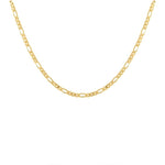 Cargar imagen en el visor de la galería, Cadena Oro 10k Figaro 3_1 Ultraligera 60cm 2.2mm