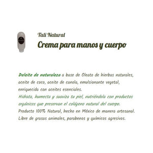 Crema Manos Y Cuerpo - Hierbabuena - Tali Natural-  150 Ml