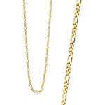 Cargar imagen en el visor de la galería, Cadena Oro 10k Figaro 3_1 Ultraligera 55cm 3.0mm