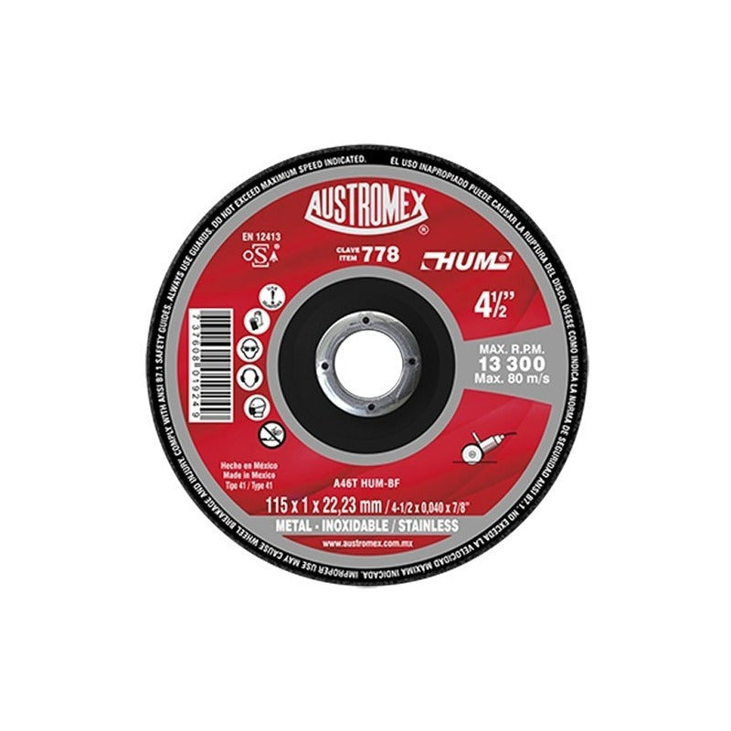 Disco De Corte Austromex  4 1/2 (dis-778)