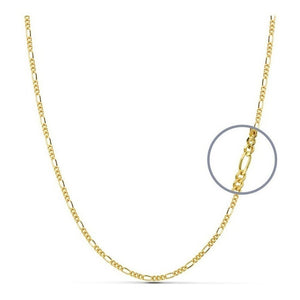 Cadena Oro 10k Figaro 3_1 Ultraligera 50cm 2.2mm