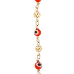 Cargar imagen en el visor de la galería, Pulsera Oro 14k Ojo Turco 14cm
