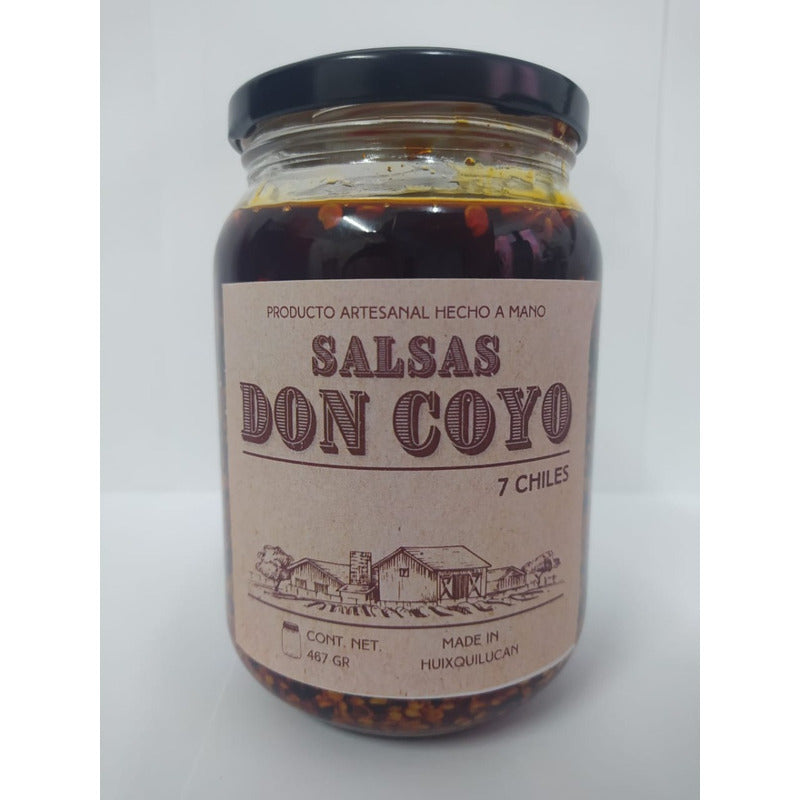 Salsa Picante 7 Chiles Salsas Don Coyo 467gr 3 Pack