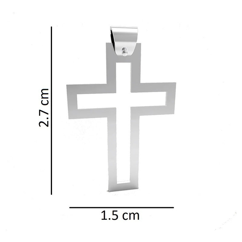 Cruz Oro Blanco De 14k Vi721b