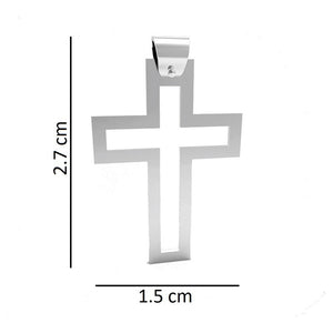 Cruz Oro Blanco De 14k Vi721b