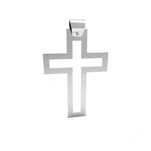 Cruz Oro Blanco De 14k Vi721b