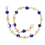 Cargar imagen en el visor de la galería, Pulsera Oro 14k Ojo Turco 14cm
