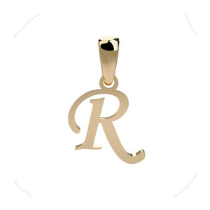Dije De Inicial Oro 14k Letra R Ch