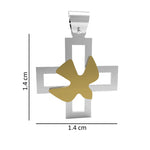 Cargar imagen en el visor de la galería, Cruz Oro Blanco Con Amarillo De 14k Vi719ba
