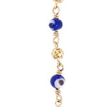 Cargar imagen en el visor de la galería, Pulsera Oro 14k Ojo Turco 14cm
