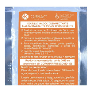 Desinfectante + Surfactante Efervescente  Klorbac 001
