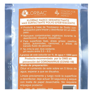 Desinfectante + Surfactante Efervescente  Klorbac 002