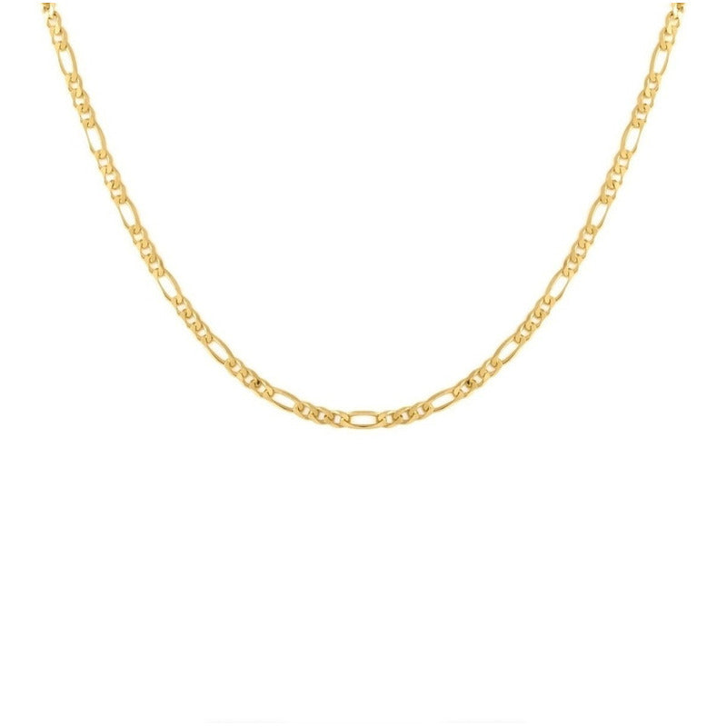 Cadena Oro 10k Figaro 3_1 Ultraligera 60cm 2.2mm