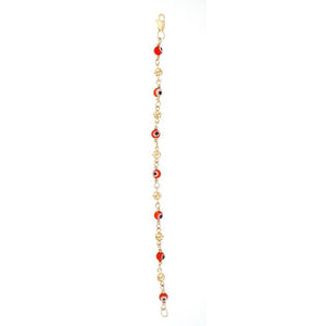 Pulsera Oro 14k Ojo Turco 14cm