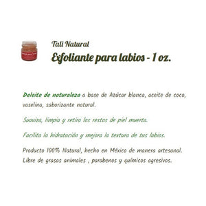 Exfoliante Para Labios - Cereza - Tali Natural- 1 Oz