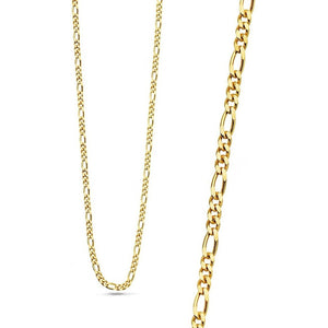 Cadena Oro 10k Figaro 3_1 Ultraligera 50cm 2.2mm